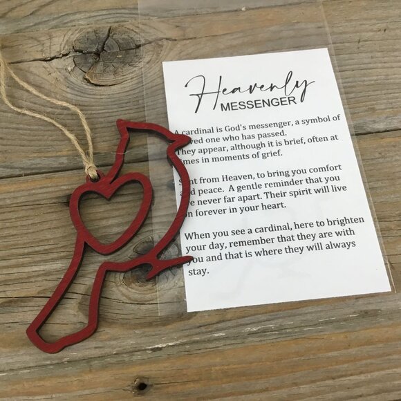 Cardinal Story Card Christmas Ornament - Picture 2 of 3